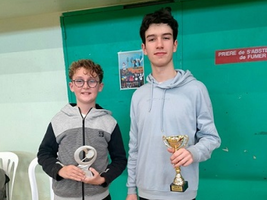 Simple Homme U15 Minime Série 4 : Victoire de Noam HERNADEZ-IMBERT et Finale pour Jules CORBET