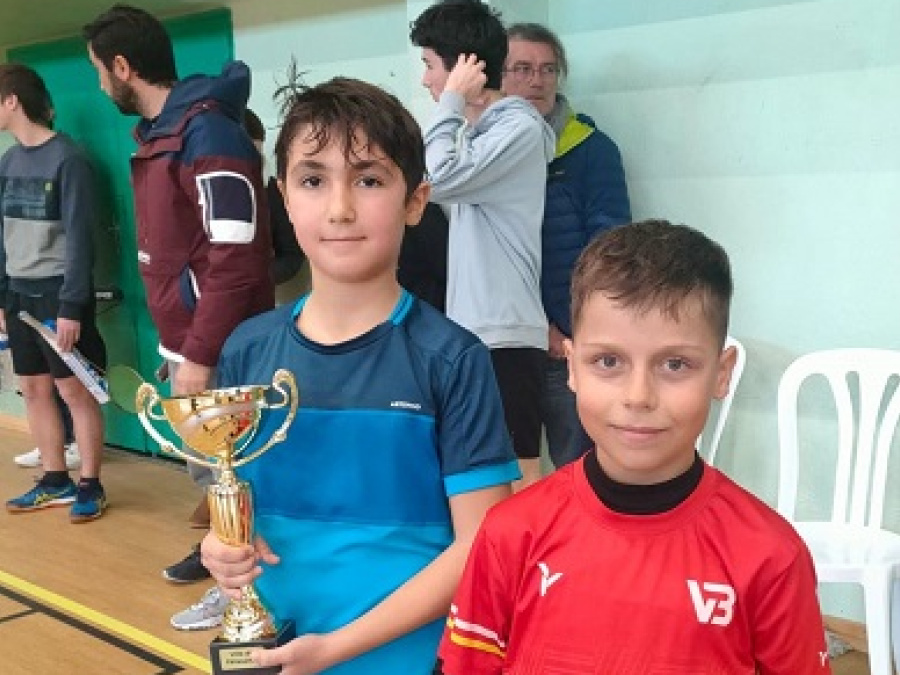 Simple Homme U11 Poussin Série 1 : Victoire de Rafaël DA ROCHA DESVILLES et Finale pour Léo RODRIGUEZ