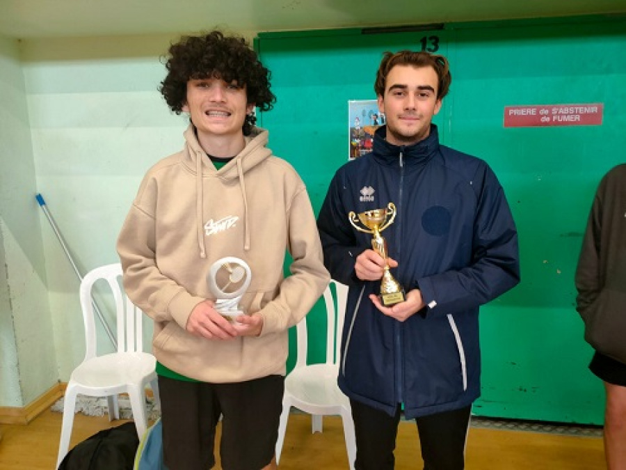Simple Homme U17 Cadet Série 4 : Victoire de Téo MARTIN DE BOUDART et Finale pour Camron PARIS