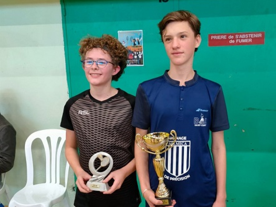 Simple Homme U15 Minime Série 2 : Victoire de Victor RICHEZ et Finale pour Loan PERONO